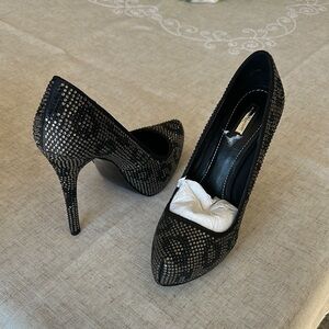 Elegant Black Studded Women's Heels